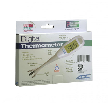 THERMOMETER, DIGITAL 8SECOND (12/PK)