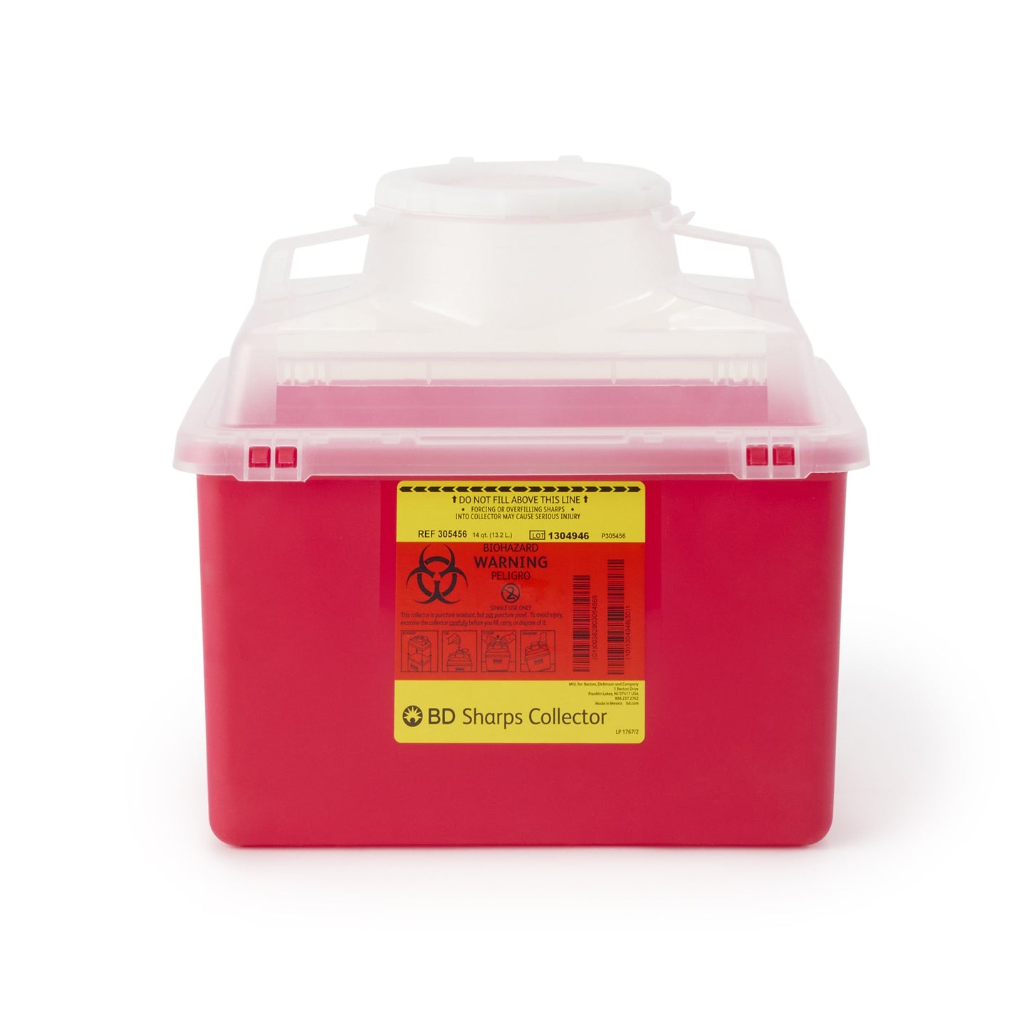 CONTAINER, SHARPS CLR 14QT NEST OPEN (20/CS)