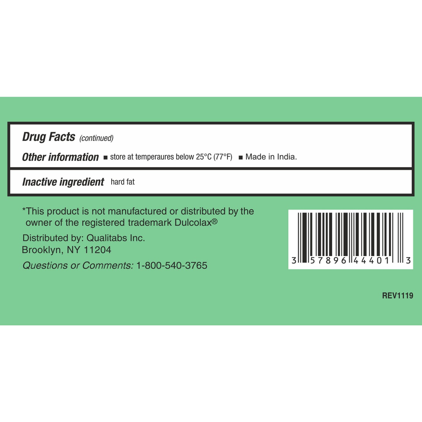 BISACODYL, SUP 10MG (100/BX)