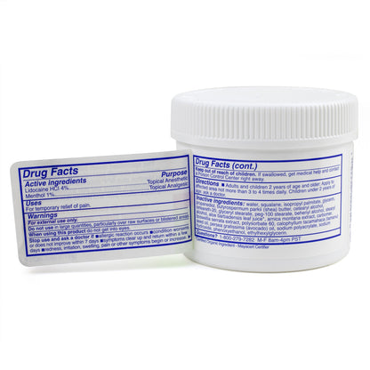 CREAM, PAIN RELIEF W/LIDOCAINEMENTHOL 4.0OZ (64/CS)
