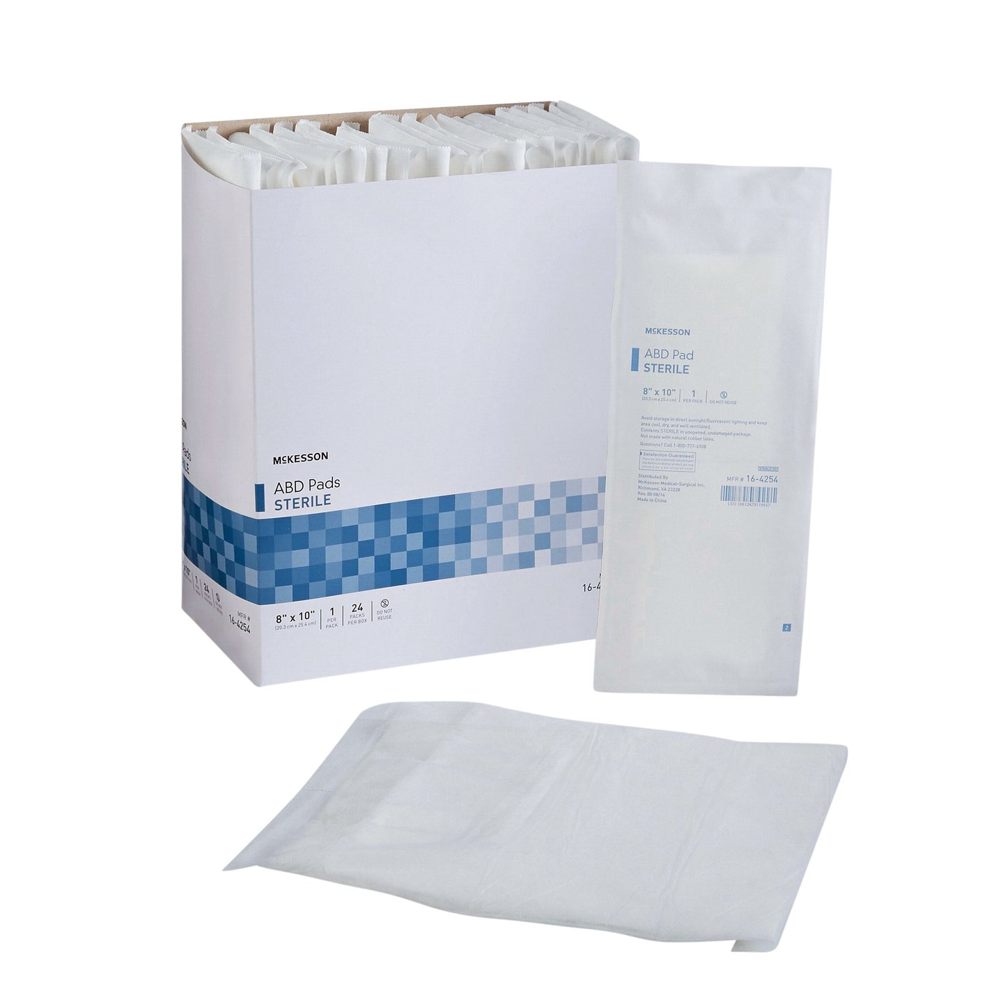 PAD, ABD 8X10" STR LF (1/PK 24PK/BX)