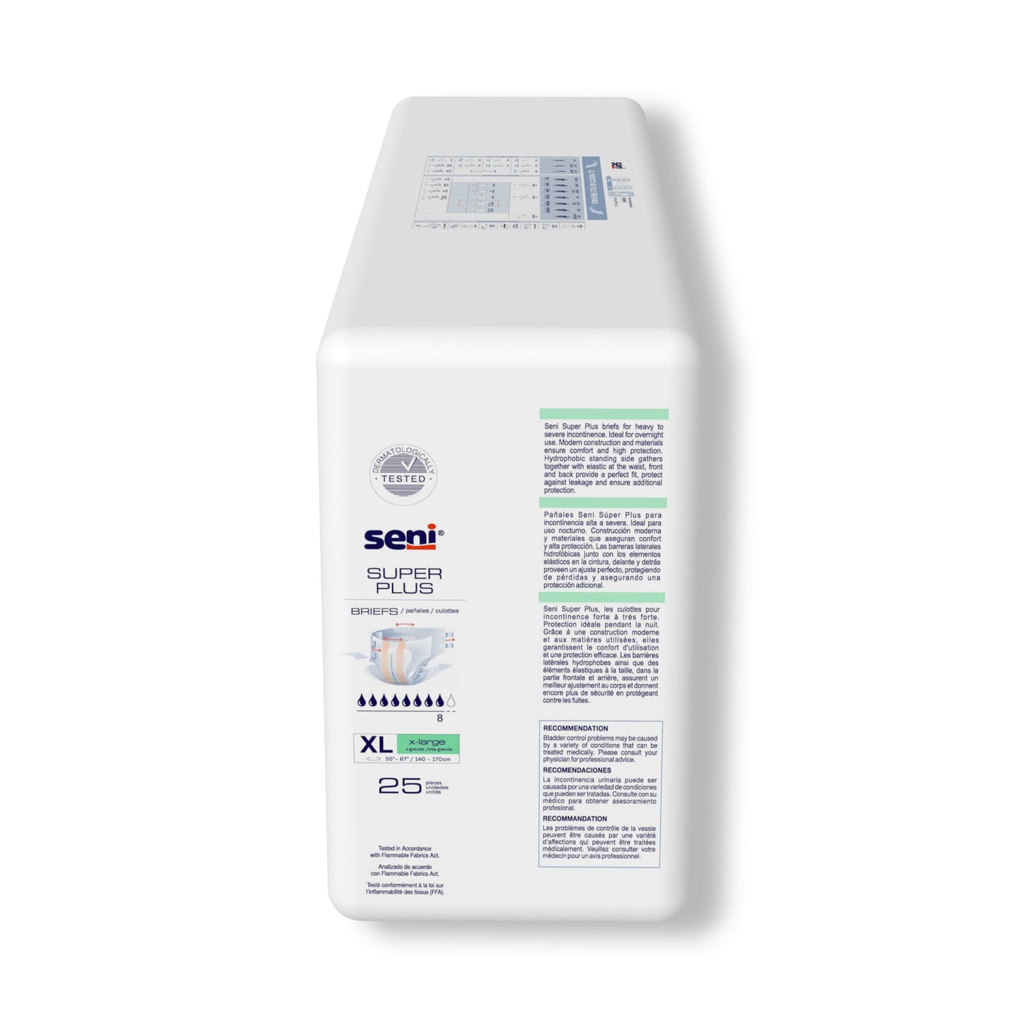 BRIEF, INCONT SENI SUPER PLUS XLG 55"-67" (25/PK 3PK/CS)