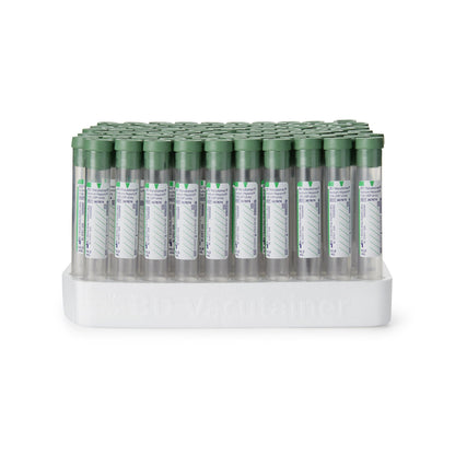TUBE, BLD COL SODHEP GRN 10ML PLAS VACUTAINER (100/BX 10BX/C