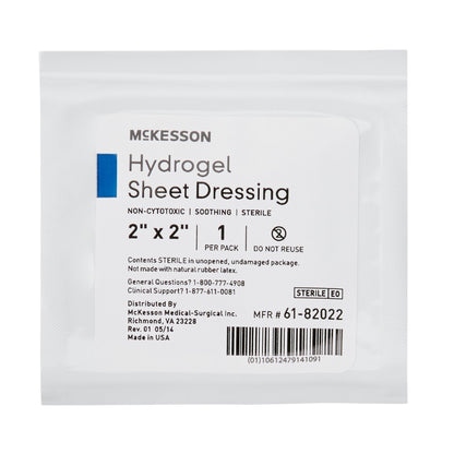 DRESSING, HYDROGEL SHEET STR LF 2X2 (10/BX 4BX/CS)