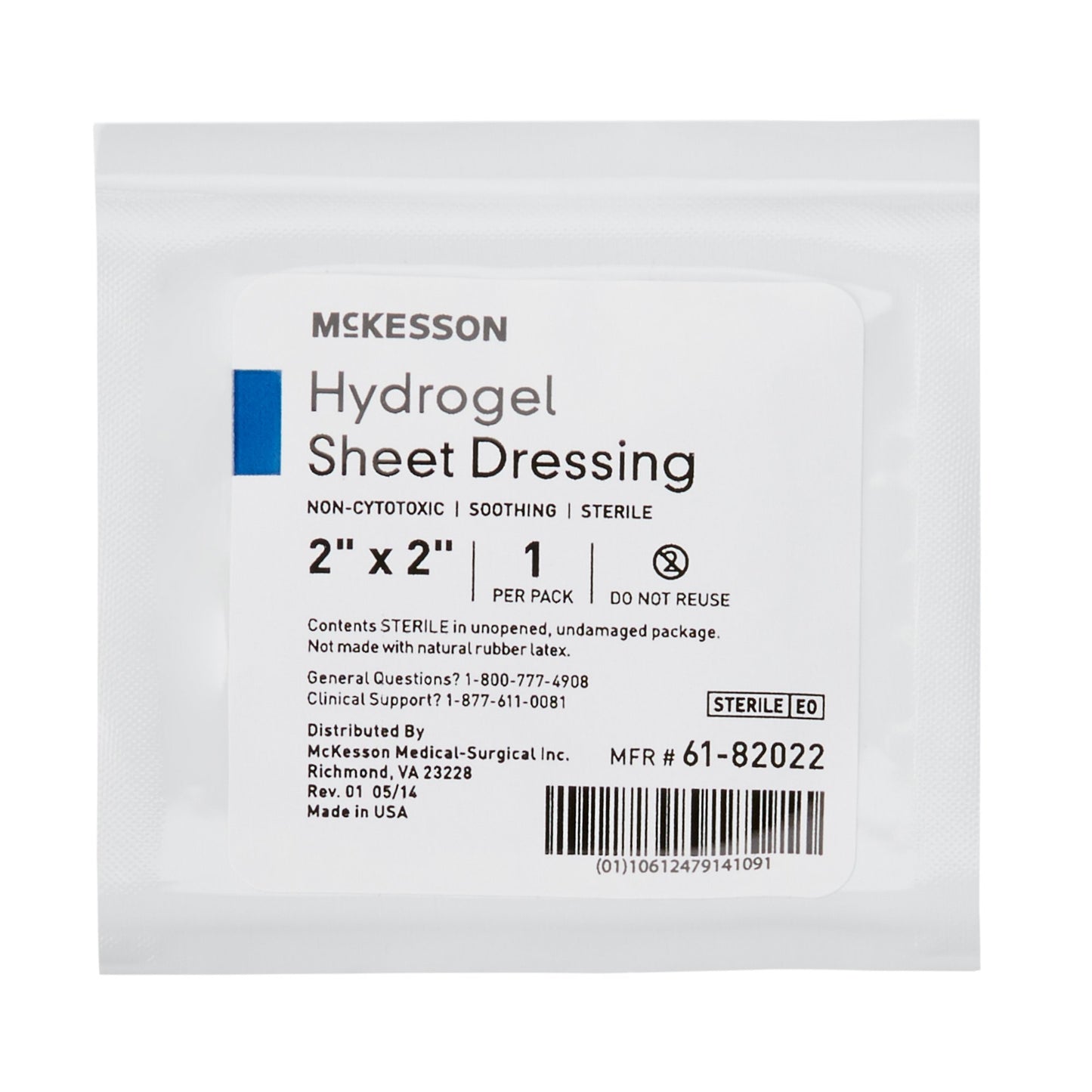 DRESSING, HYDROGEL SHEET STR LF 2X2 (10/BX 4BX/CS)