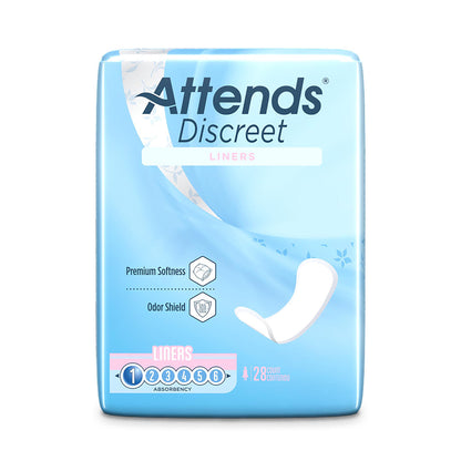 LINER, PANTY ATTENDS DISCREET ULTRA THIN (28/BG 24BG/CS)