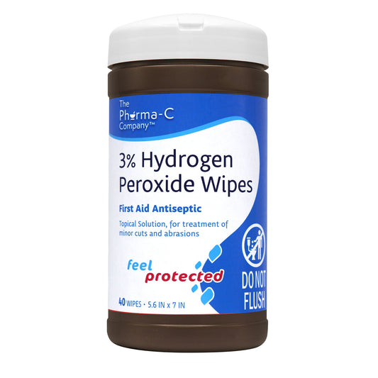 WIPE, WET HYDROGEN PEROXIDE PHARMA-C 3% (40/PK)