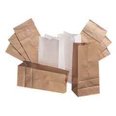 BAG, PAPER GROCERY WHT #4 3X5X9 1/2 (500/PK)