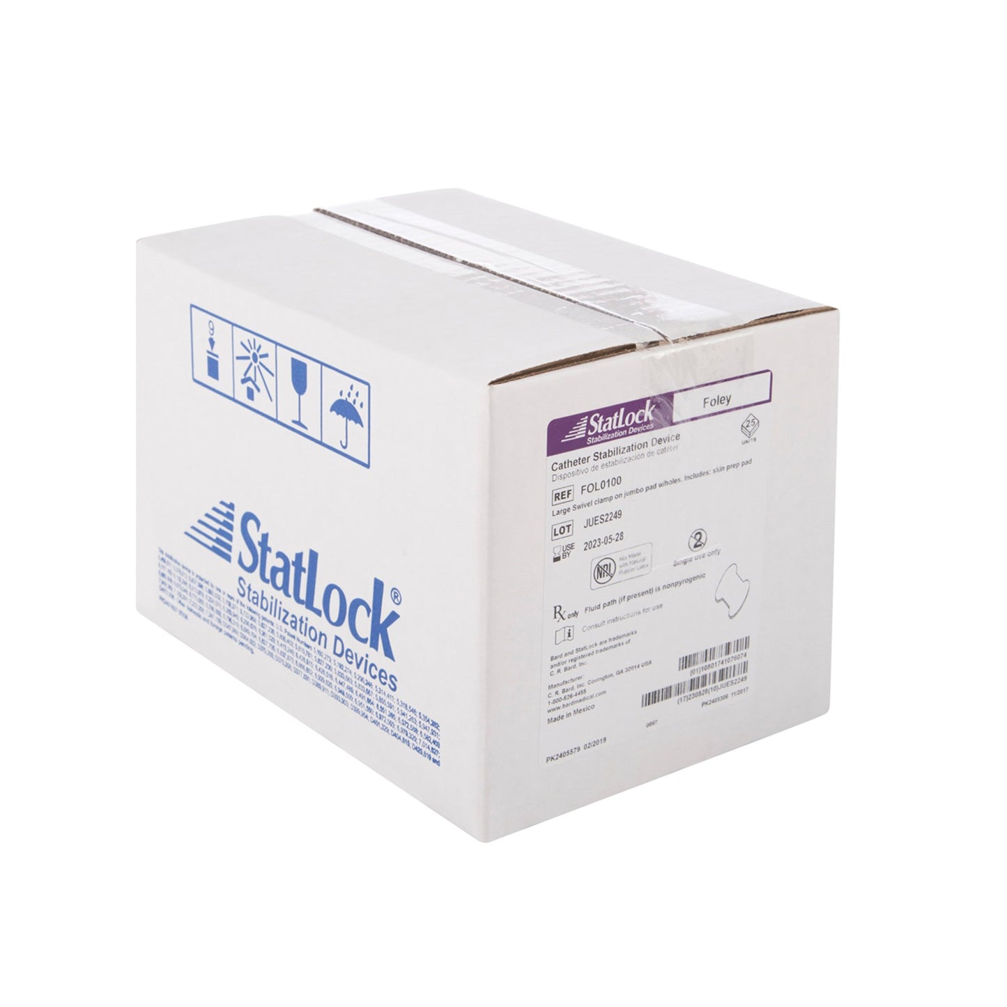 CATH SECURE, STATLOCK FOLEY SWIVEL SIL PET (25/BX) BARD