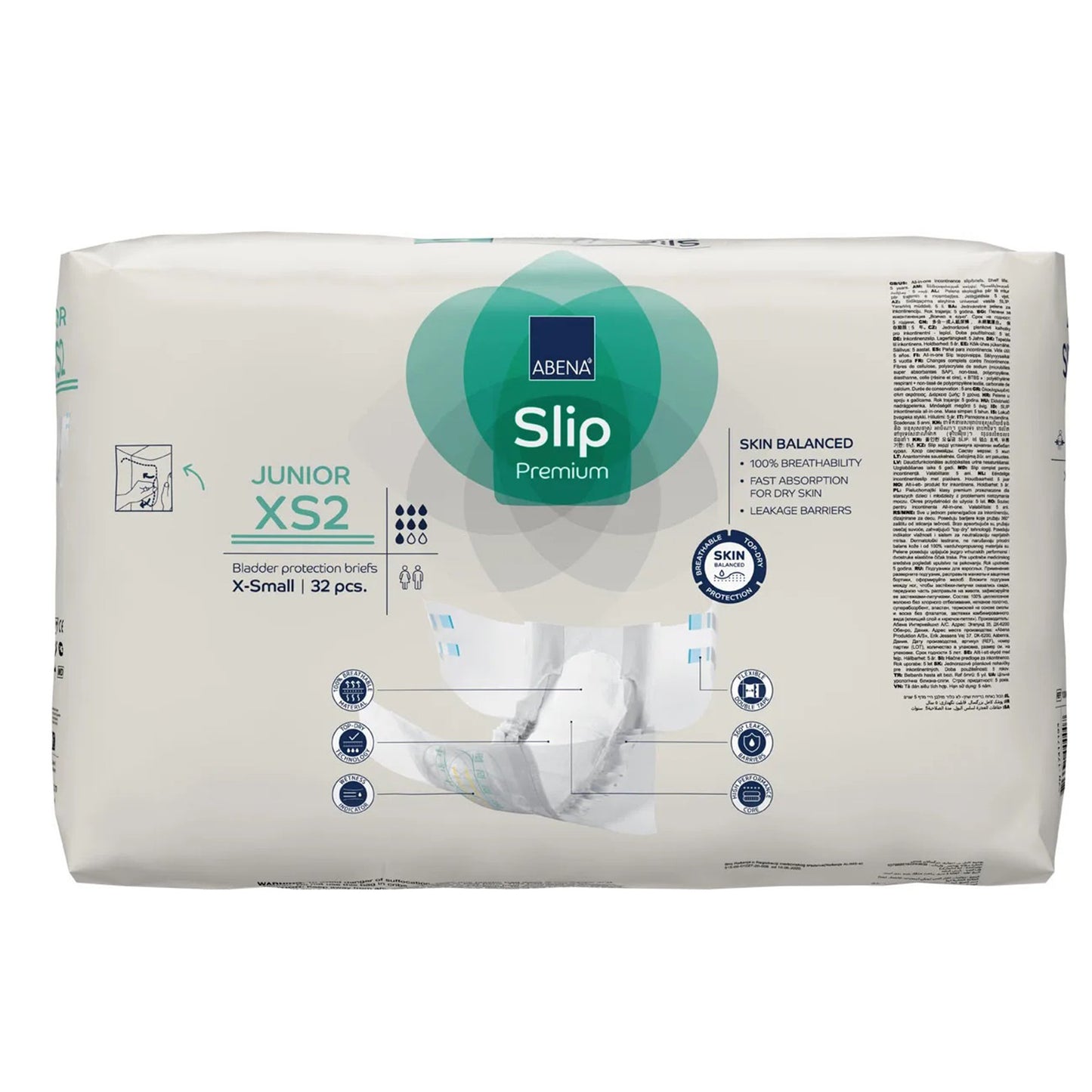 BRIEF, INCONT ABENA SLIP PREM JUNIOR XS2 XSM (32/PK 4PK/CS)