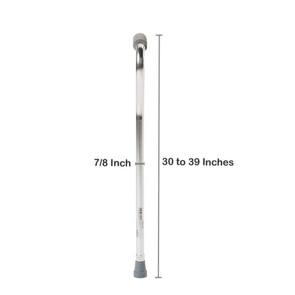 CANE, OFFSET ALUM SILVER (6/CS)