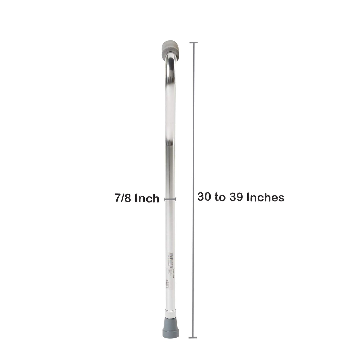 CANE, OFFSET ALUM SILVER (6/CS)