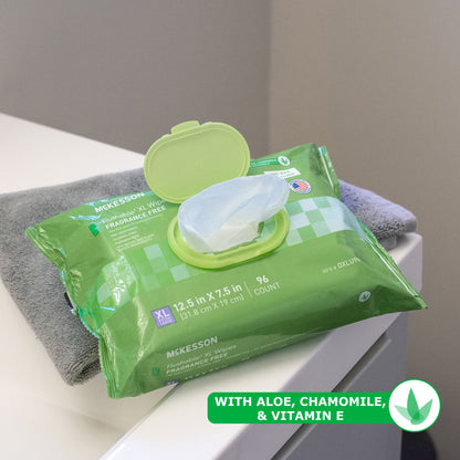 WIPE, WET FLUSHABLE XL UNSCNTDSFT PK W/LID (96/PK 6PK/CS)