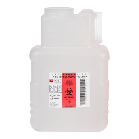 CONTAINER, SHARPS TRANS 1.5GL PLAS INSRT BW CUT (22/CS)