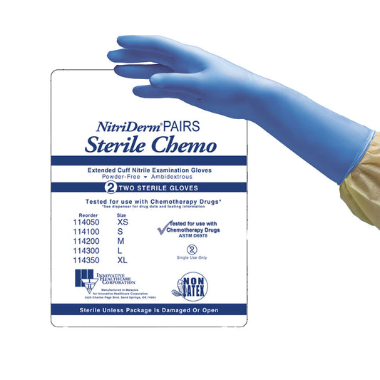 GLOVE, EXAM NTRL MED STR2 EXTCF CHEMO (50PR/BX 4BX/CS)