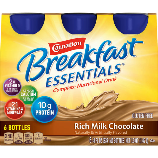CARNATION, BRKFST ESSENTIALS RTD MILK CHOCOLATE (6/PK 4PK/CS