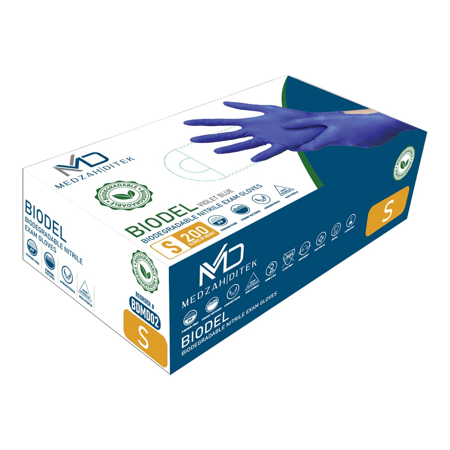 GLOVE, EXAM BIODEGRADABLE SM 4.0MIL 9.5" (200EA/BX 10BX/CS)