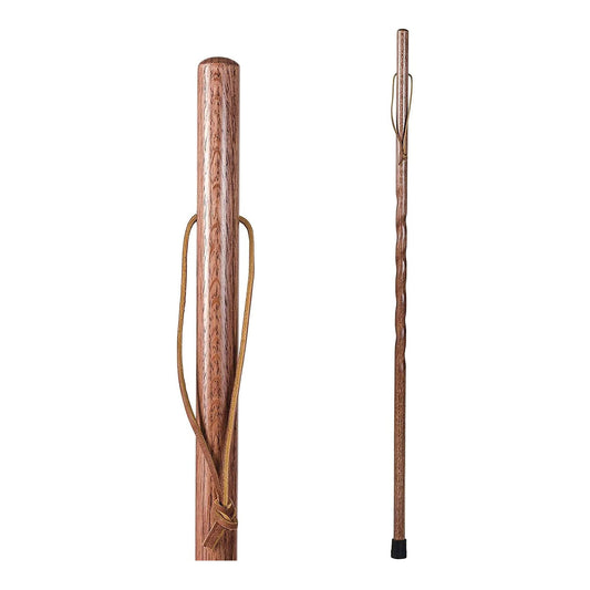 STICK, WALKING WOOD BRAZOS 55 TWISTED OAK BACKPACKER RED 55"