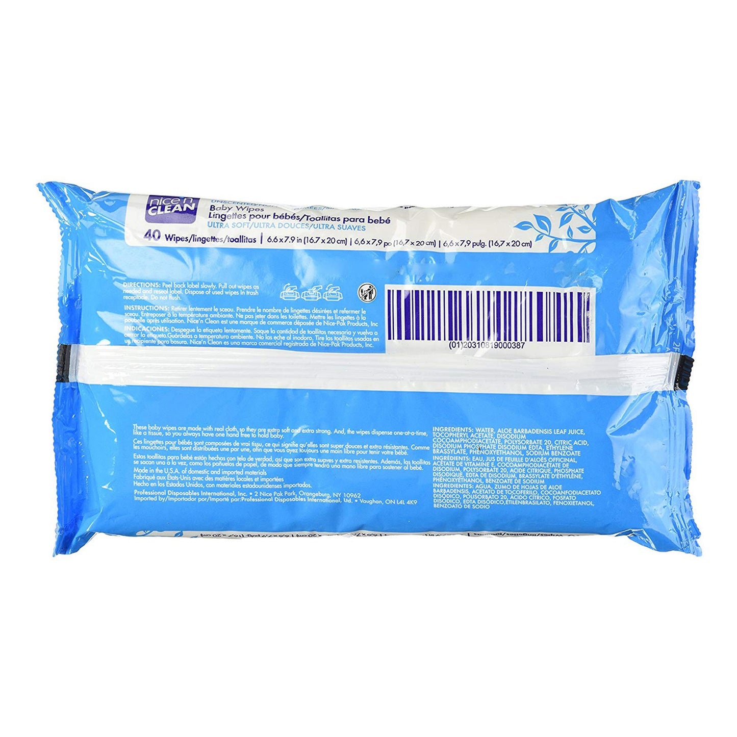 WIPE, BABY NICE&CLEAN UNSCNTD (40/BX)