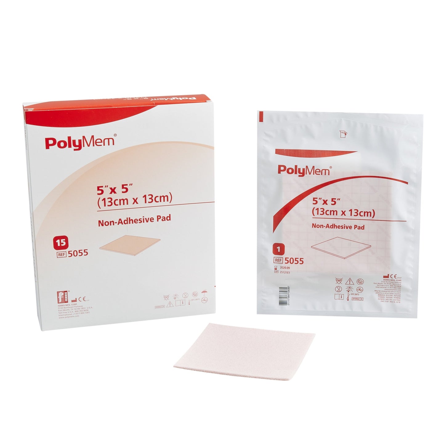 DRESSING, POLYMEM WND CARE 5X5" (15/BX)