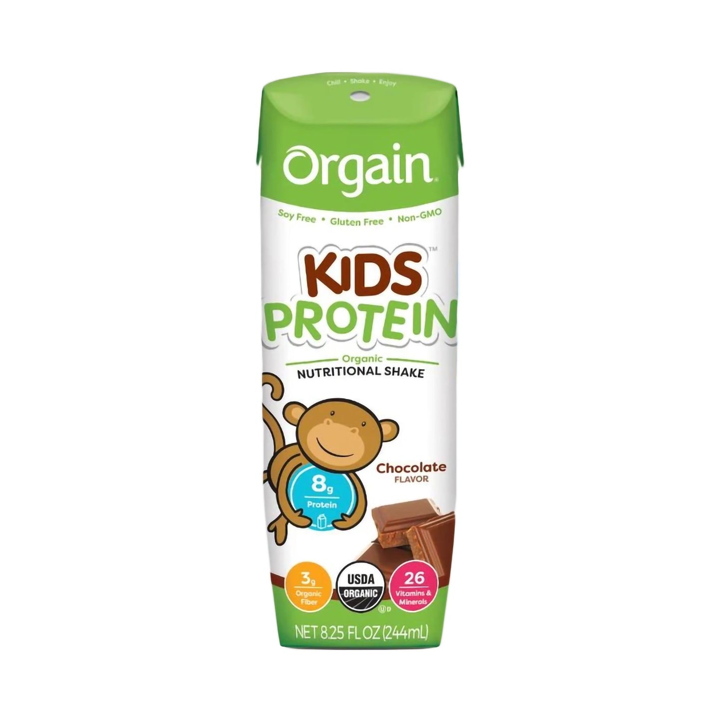 SHAKE, NUTRITIONAL PROTEIN KIDS ORGANIC CHOC 8.5OZ (12/CS)