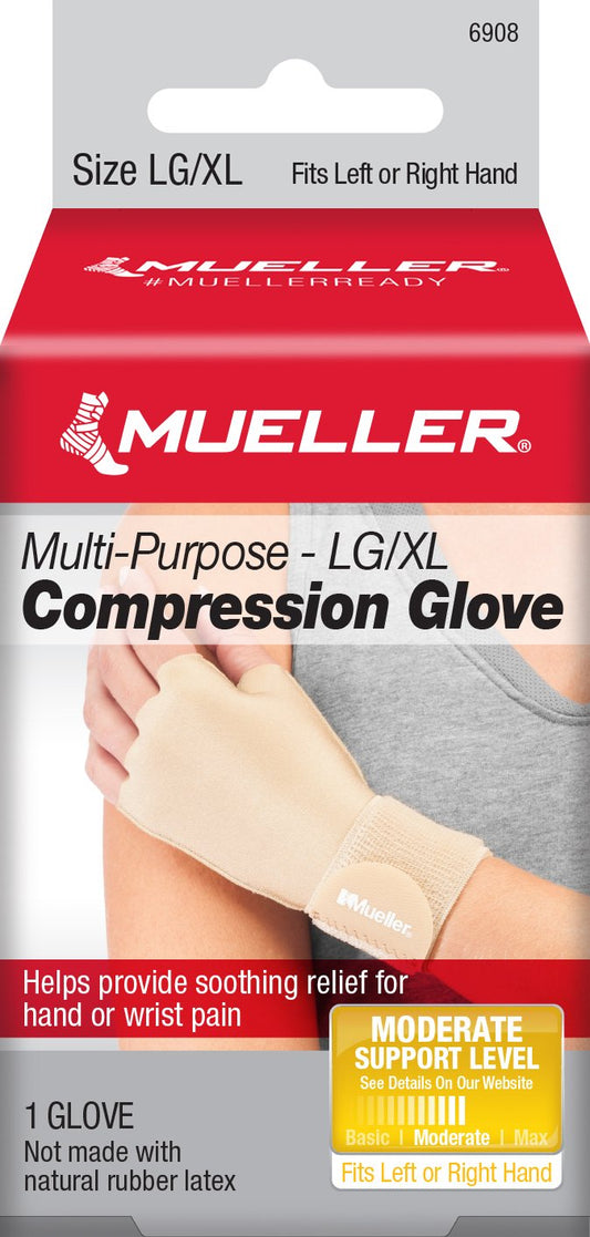 GLOVE, COMPRESSION SINGLE BGE LG/XLG