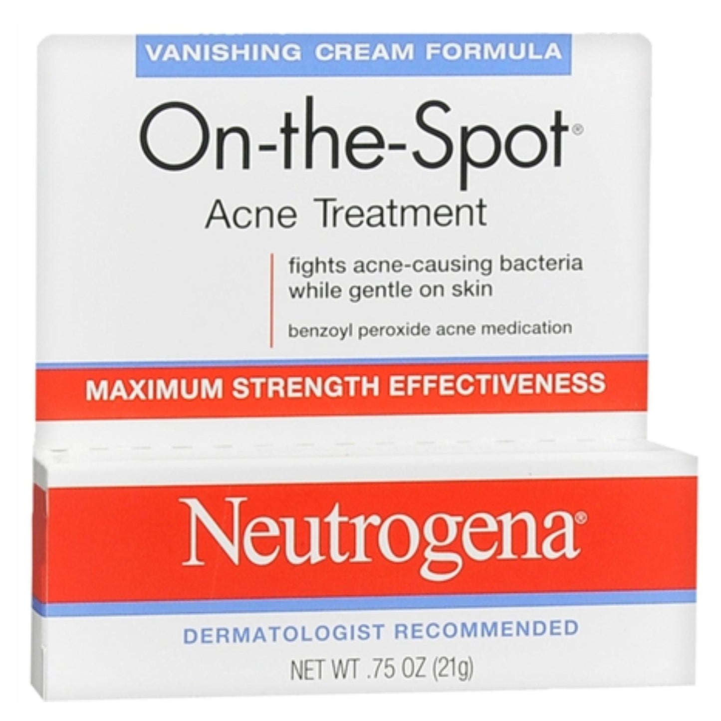 NEUTROGENA, CRM ACNE SPOT TREATMENT VANISHING 0.75OZ 2.5%