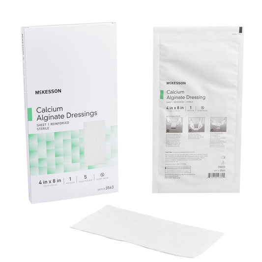 DRESSING, CALCIUM ALGINATE SHEET 4"X8" (5/BX 10BX/CS)