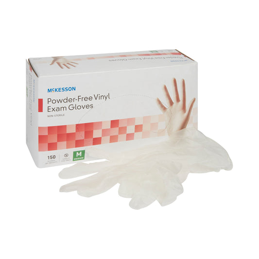 GLOVE, EXAM VNYL MED N/S (150/BX 10BX/CS)