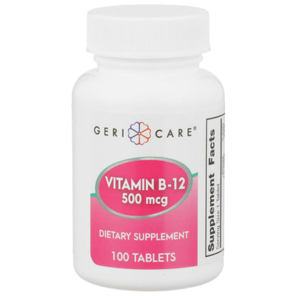 VITAMIN B-12, TAB 500MCG (100/BT 12BT/CS)
