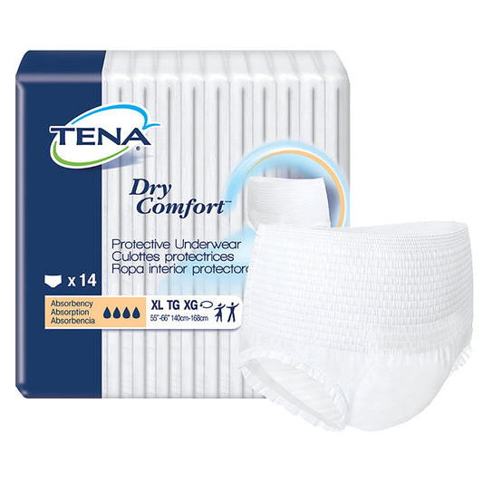 UNDERWEAR, TENA DRY COMFORT XLG (14/PK 4PK/CS)