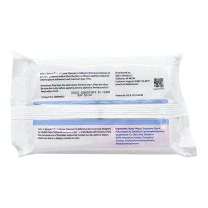 WIPE, ADHSV REMOVER PERI-STOMA(50/PK 12PK/CS)
