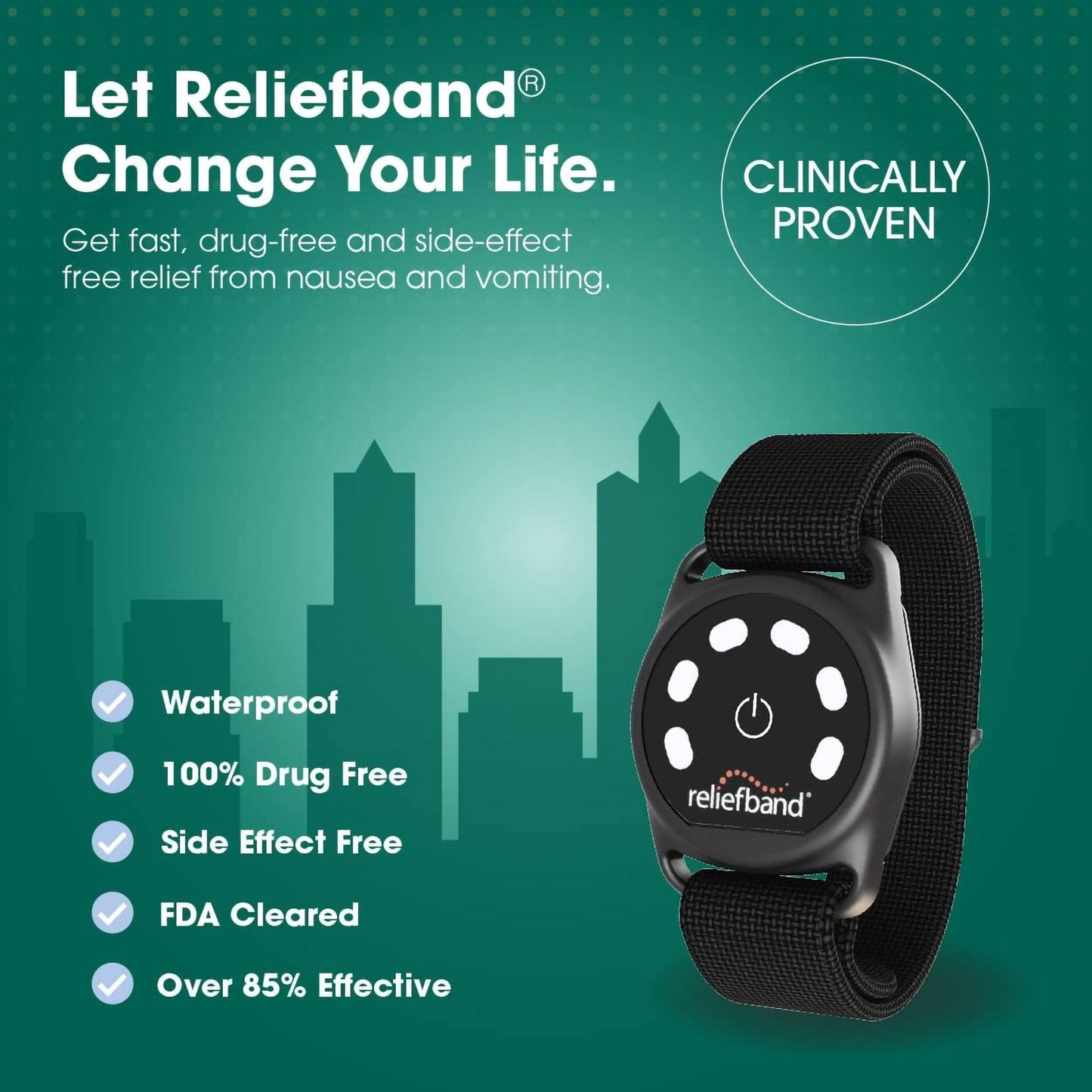 WRISTBAND, ANTI-NAUSEA RELIEFBAND SPORT BLK (24/CS)