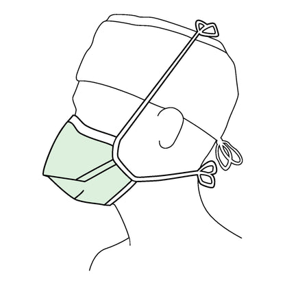 MASK, SURG TIES NR DUCK (50/BX6BX/CS)