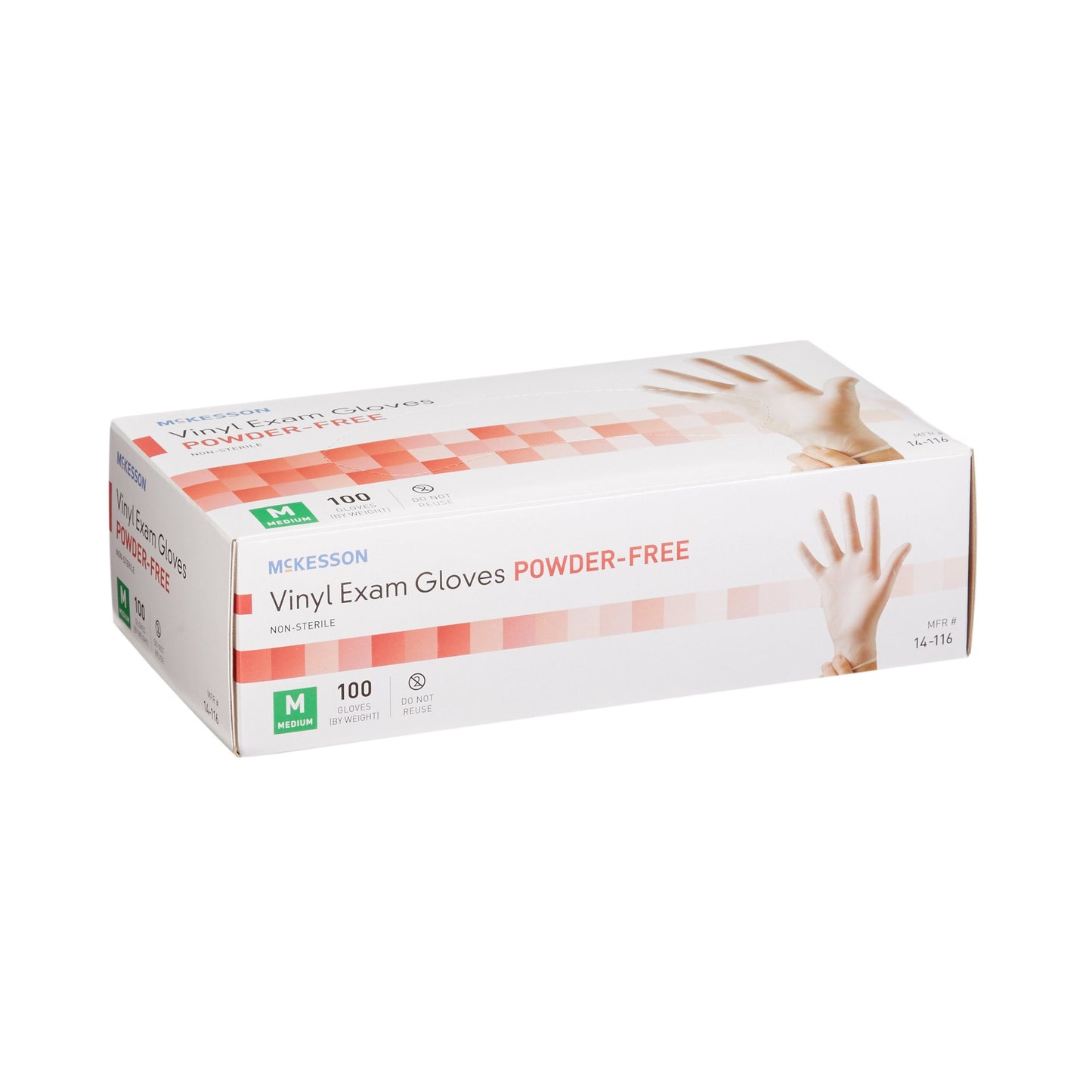 GLOVE, EXAM VNYL MED N/S (100/BX 10BX/CS)