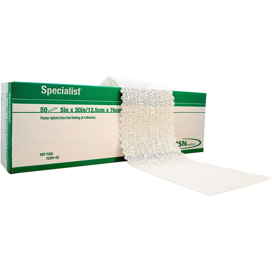 SPLINT, PLASTER CAST SPEC XFAST WHT 5"X30" (50/B