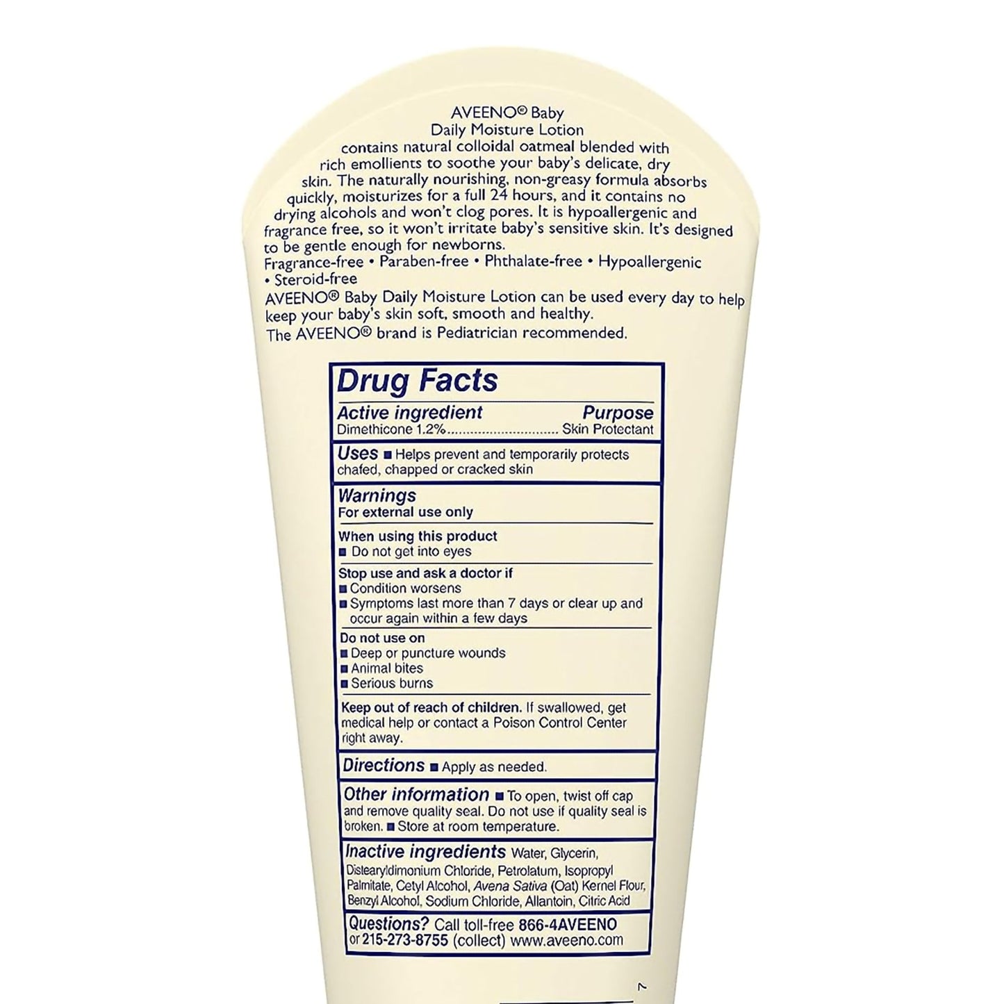 AVEENO, LOT BABY DAILY MOISTURE 8OZ
