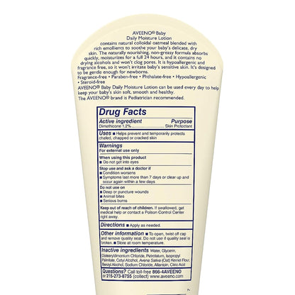 AVEENO, LOT BABY DAILY MOISTURE 8OZ