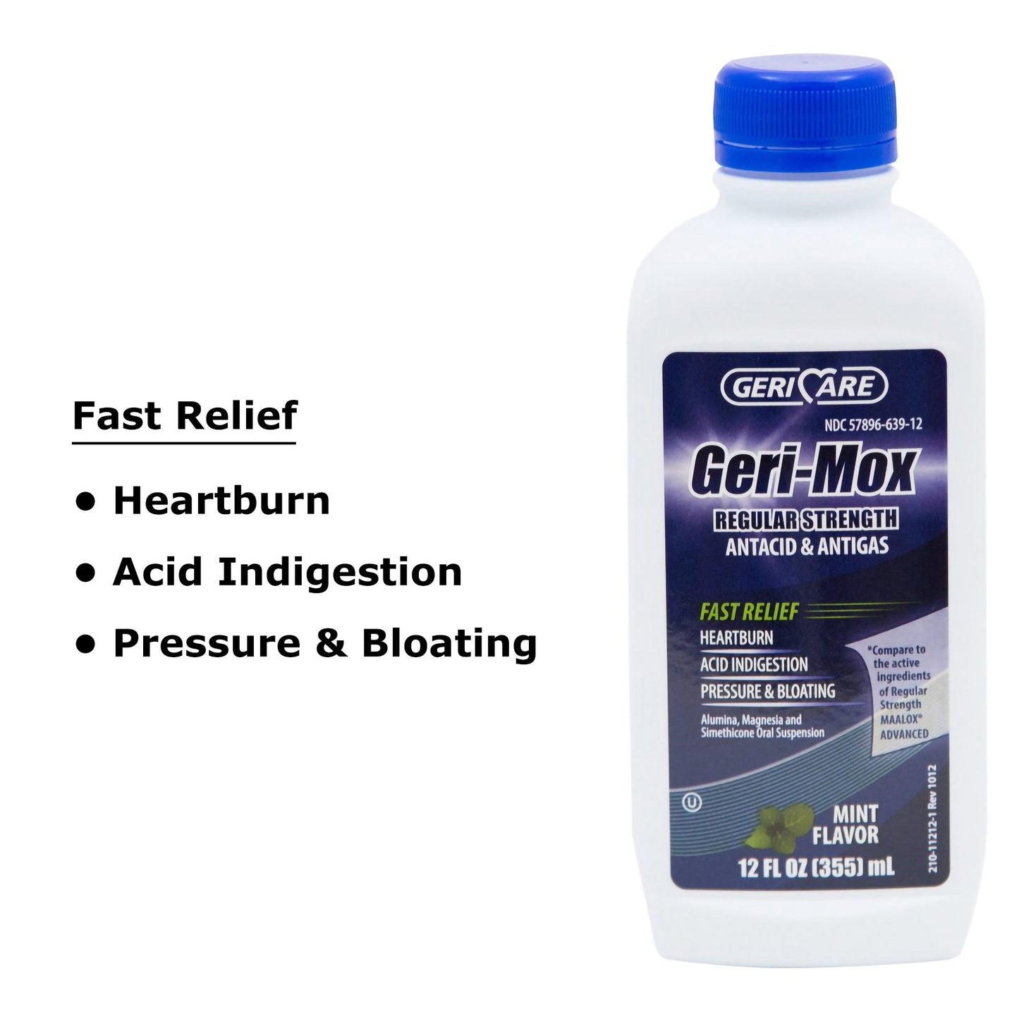 ANTACID, LIQ GERI-MOX ANTIGAS REG STRNTH MINT 12OZ (12/CS)