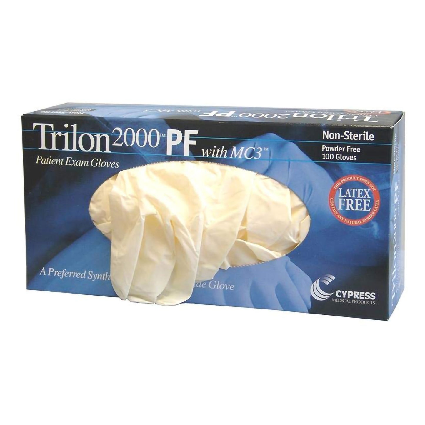 GLOVE, EXAM VNYLSTRCH MED N/S TRILON-2000 (100/BX 10BX/CS)