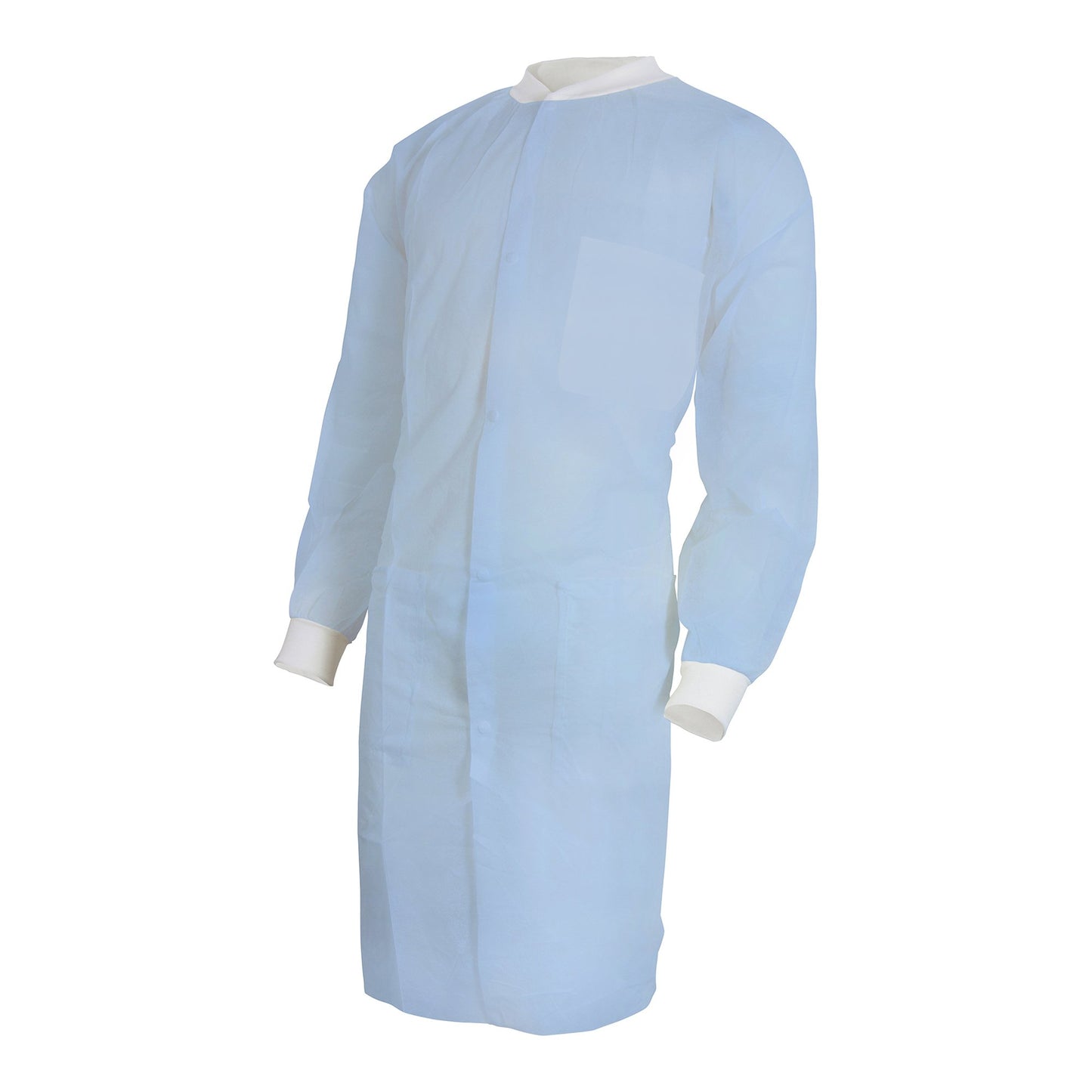 COAT, LAB KNITCUFF LF BLU LG/XLG (10/BG 3BG/CS)