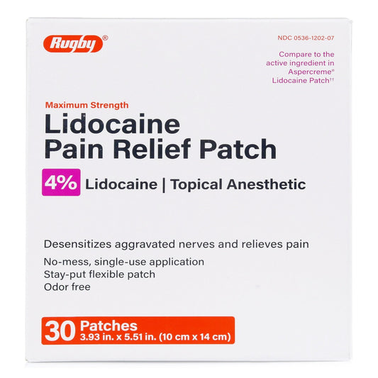 LIDOCAINE PAIN RELIEF, PATCH 4% (30/CT)