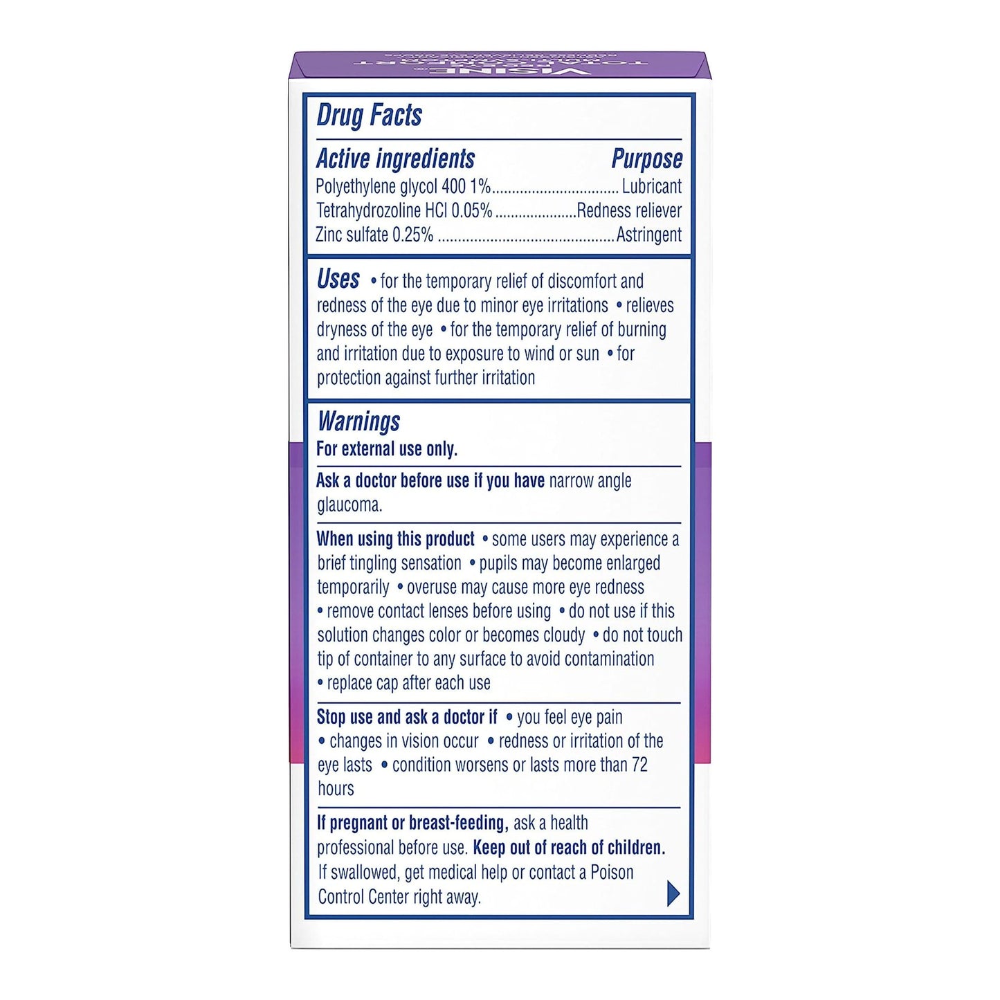 VISINE RED EYE, DRP COMFORT MULTI-SYMPTOM 0.5OZ