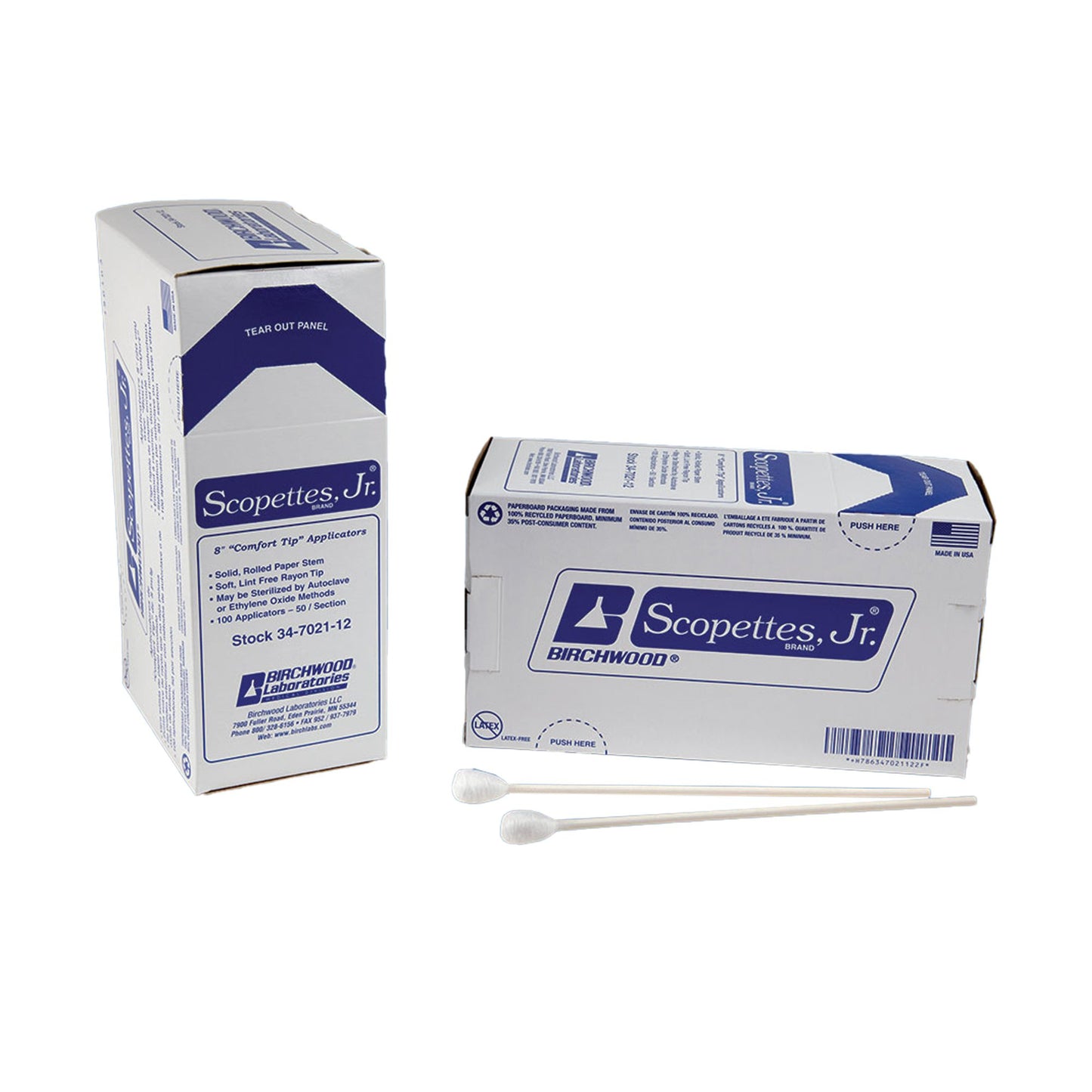 SWAB, OB/GYN STR 8"(6/PK 50PK/CS) 0034-7022-50