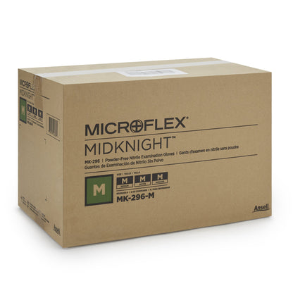 GLOVE, EXAM NTRL MED N/S BLK (100/BX 10BX/CS)