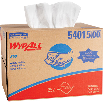 WIPER, WYPALL X60 CLOTHS (252/CS)