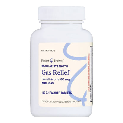 SIMETHICONE, TAB CHEW FT 80MG (100/BT)