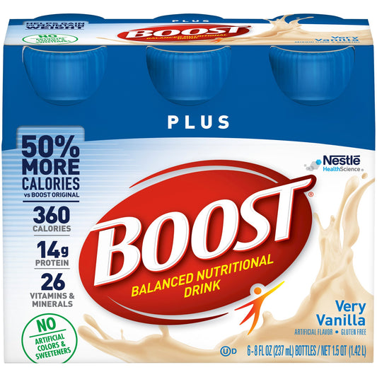 BOOST PLUS, VERY VANILLA 8OZ RETAIL (6/PK 4PK/CS)