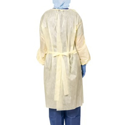 GOWN, ISOLATION AAMI LVL2 FULLCOVERAGE YLW (10/BG 10BG/CS)