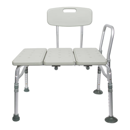 BENCH, TRANS W/BACK ALUM FRAME400LBS